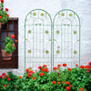 2 Pack 71" x 19.7" Metal Garden Trellis Rustproof Trellis for Climbing Plants Outdoor Flower Support Wrought Iron Ivy Vine Cucumbers Decorative(Green)