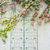 2 Pack 71" x 19.7" Metal Garden Trellis Rustproof Trellis for Climbing Plants Outdoor Flower Support Wrought Iron Ivy Vine Cucumbers Decorative(Green)