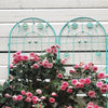 2 Pack 71" x 19.7" Metal Garden Trellis Rustproof Trellis for Climbing Plants Outdoor Flower Support Wrought Iron Ivy Vine Cucumbers Decorative(Green)