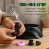360° Bendable Drip Irrigation System with 49FT 5/8” Tubing Hose 5/16” Faucet Connector Automatic Watering Misting Kit For Garden Greenhouse Yard Lawn