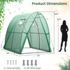 6 x 6 x 6.6 FT Outdoor Wall-in Tunnel Greenhouse