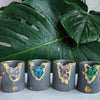 Set of 4 Small Crystal Air Plant Holders - Taper Candle Holders
