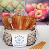 5 Pack APPLE HONEY TEASERS Natural Honey Snack Sticks Honeystix Straws