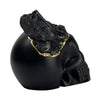 Black Tourmaline Skull Head (black)