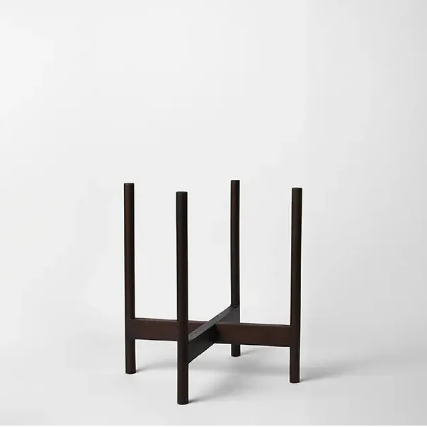 Rounded Hardwood Plant Stand