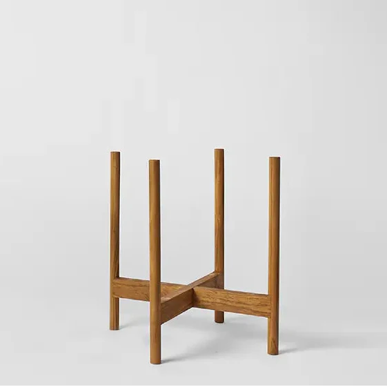 Rounded Hardwood Plant Stand