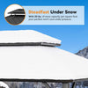 Luxury Double Roof Hardtop Aluminum Gazebo With Decor Hooks, Mosquito Nettings, And LED Lights