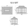 Luxury Heavy-Duty Hardtop Sunroom With Aluminum Frame And LED Lights