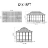 Luxury Heavy-Duty Hardtop Sunroom With Aluminum Frame And LED Lights
