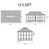 Luxury Heavy-Duty Hardtop Sunroom With Aluminum Frame And LED Lights
