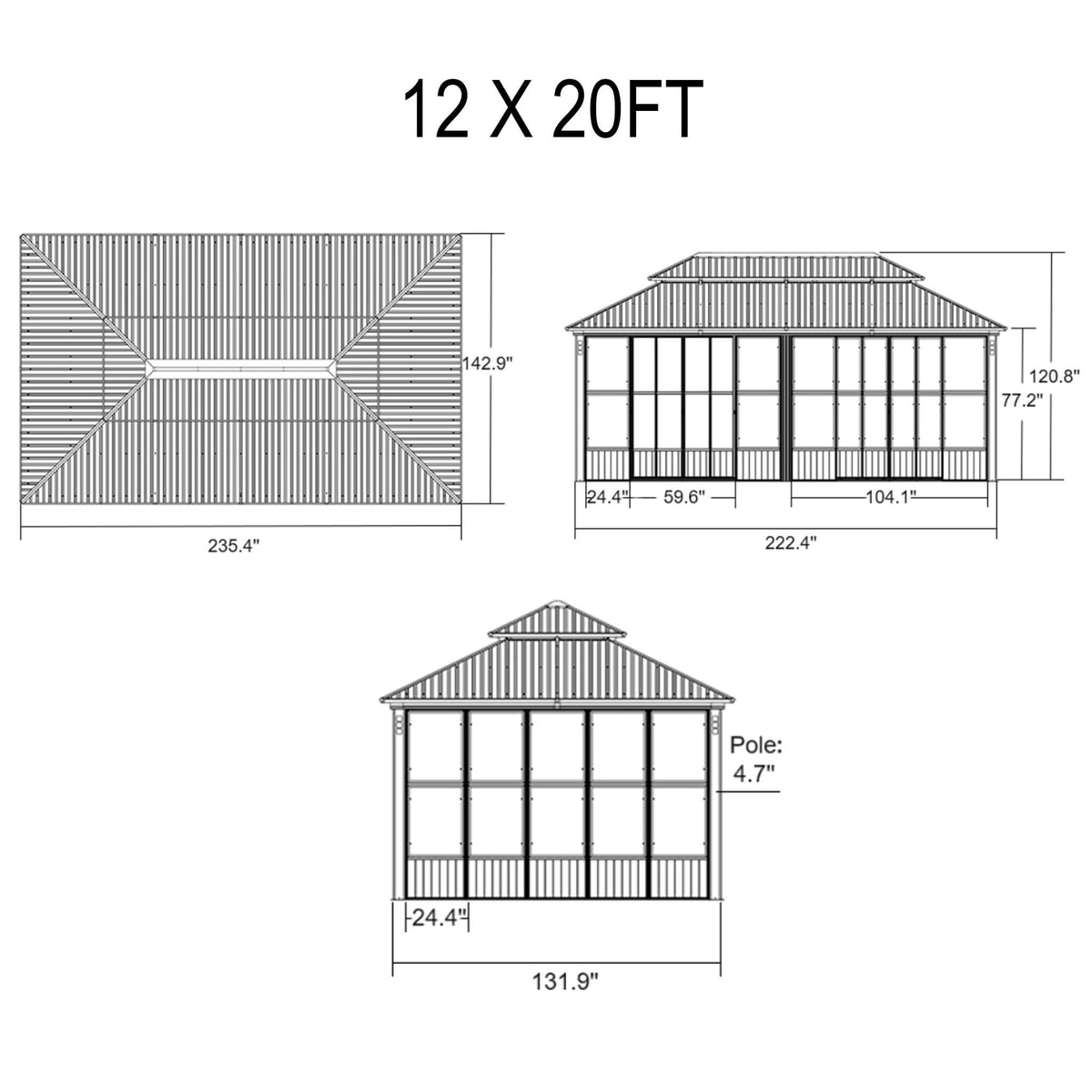 Luxury Heavy-Duty Hardtop Sunroom With Aluminum Frame And Led Lights – photo 19