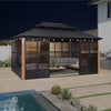 Luxury Heavy-Duty Hardtop Sunroom With Aluminum Frame And LED Lights
