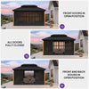Luxury Heavy-Duty Hardtop Sunroom With Aluminum Frame And LED Lights