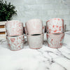 Mini Pink Hand-Painted Porcelain Cachepots Set Of 6 Decorative Planters