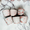 Mini Pink Hand-Painted Porcelain Cachepots Set Of 6 Decorative Planters