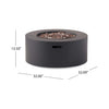 Modern 32-Inch 40K BTU Round Iron Propane Fire Pit