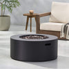 Modern 32-Inch 40K BTU Round Iron Propane Fire Pit