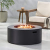 Modern 32-Inch 40K BTU Round Iron Propane Fire Pit