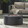 Modern 32-Inch 40K BTU Round Iron Propane Fire Pit