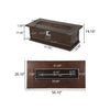Premium 56" Transitional Rectangular Outdoor Propane Gas Fire Pit Table, 50K BTU