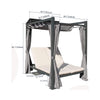 Premium Aluminum Outdoor Patio Daybed With Retractable Canopy And Double Chaise Lounge