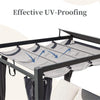 Premium Aluminum Outdoor Patio Daybed With Retractable Canopy And Double Chaise Lounge