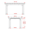 Premium Outdoor Cedar Wood Pergola With Slatted Roof