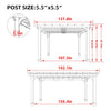 Premium Outdoor Cedar Wood Pergola With Slatted Roof
