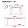 Premium Outdoor Cedar Wood Pergola With Slatted Roof