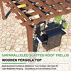 Premium Outdoor Cedar Wood Pergola With Slatted Roof