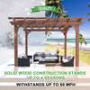 Premium Outdoor Cedar Wood Pergola With Slatted Roof