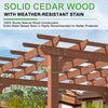 Premium Outdoor Cedar Wood Pergola With Slatted Roof