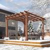 Premium Outdoor Cedar Wood Pergola With Slatted Roof