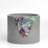 6" FLUORITE GEODE PLANTER