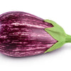 30 Pandora STRIPED ROSE EGGPLANT Solanum Melongena White Fruit Vegetable Seeds