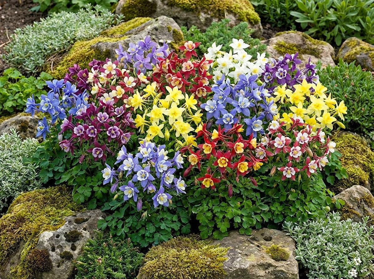 Dwarf Columbine Mix Seeds – Aquilegia Vulgaris Mixed Colors Flower