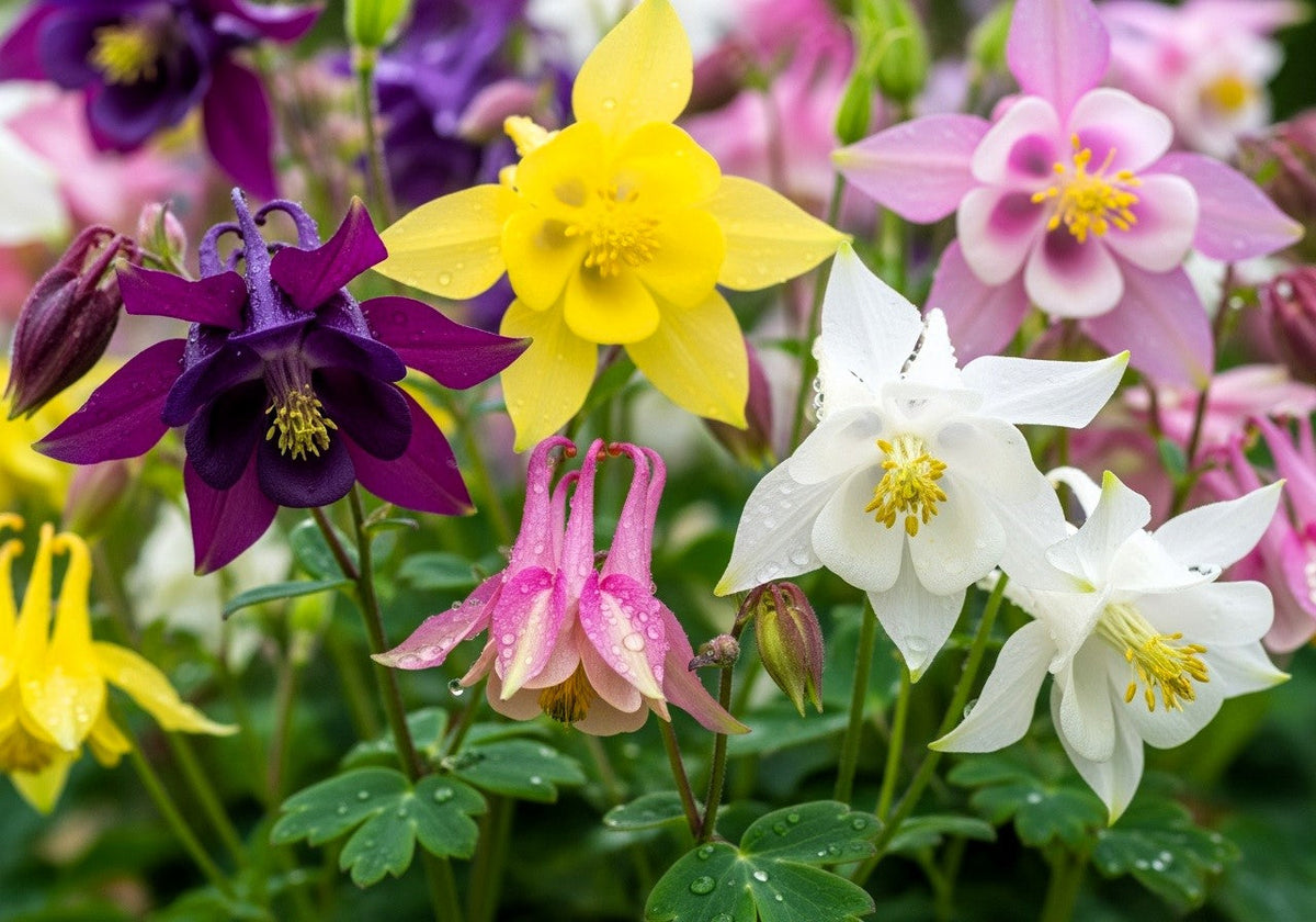 Dwarf Columbine Mix Seeds – Aquilegia Vulgaris Mixed Colors Flower – photo 3