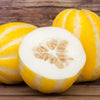 50 EARLY SILVER LINE MELON Cucumis Melo Yellow Striped Skin White Flesh Korean Fruit Seeds