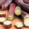 150 RED BURGUNDY OKRA Abelmoschus Esculentus Vegetable Seeds