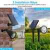 Solar Powered Spotlight Outdoor Garden Lamp Waterproof