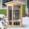 Thermora Vexa 2-Person Outdoor Infrared Sauna With Bluetooth Audio And LED Lighting