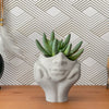 Face Succulent Planter on Two Hands