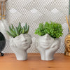 Face Succulent Planter on Hand